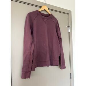 Pact Organic Cotton Sweatshirt Burgundy/Mauve raglan sleeve lounge casual cozy